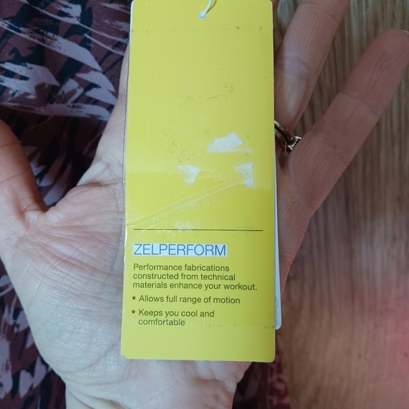 COPY - NWT Zella High Waisted Crop Purple  Brush Stroke Print - Picture 9 of 11